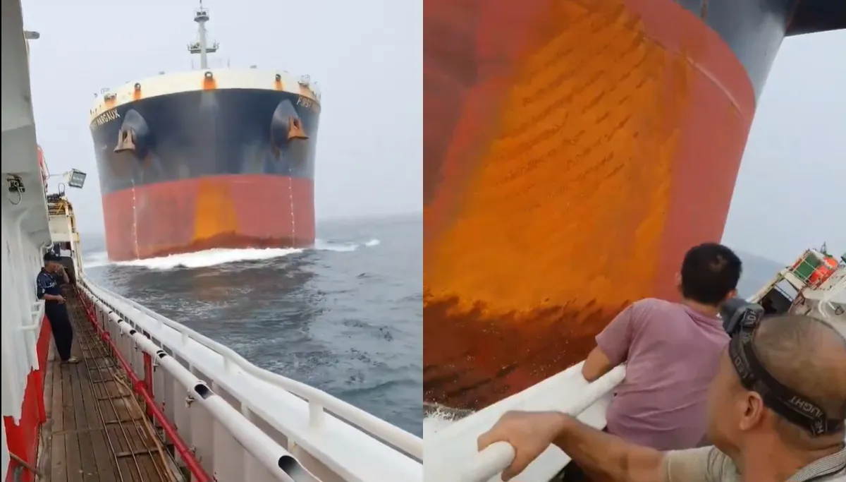 Kapal Ikan China Tabrakan dengan Kapal Kargo Panama di Selat Singapura