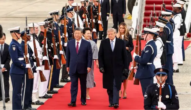 Trump Sambut Xi Jinping dengan Pesawat Pengebom, Enam Agenda Besar Menanti