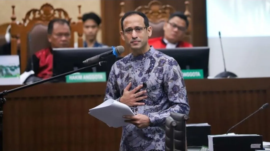 Nadiem Makarim Divonis 9 Tahun, Uang Pengganti Dipangkas Jadi Rp548 Miliar