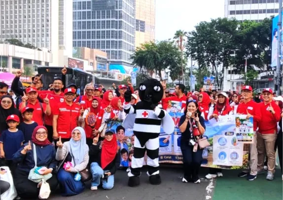 PMI DKI Kampanyekan Satu Rumah Satu Jumantik di CFD Bundaran HI