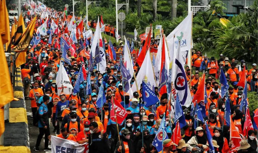Aksi Buruh Kembali ke Jakarta, Perjalanan di Pusat Kota Perlu Diantisipasi