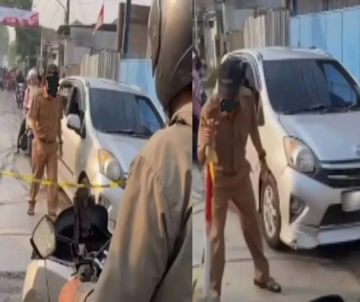 Jalan Cor Masih Basah Diterobos Pengendara di Pekalongan, Aksinya Jadi Sorotan