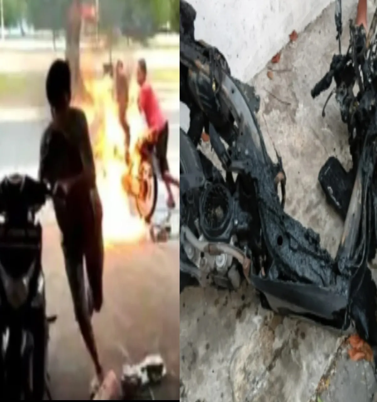 Pencuri Motor di Koja Gagal Kabur, Motor Mendadak Meledak dan Terbakar di Tengah Jalan