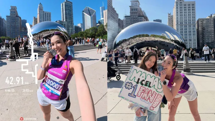 Gisel Tuntaskan Chicago Marathon 2026, Finis 42 Km dalam 4 Jam 46 Menit