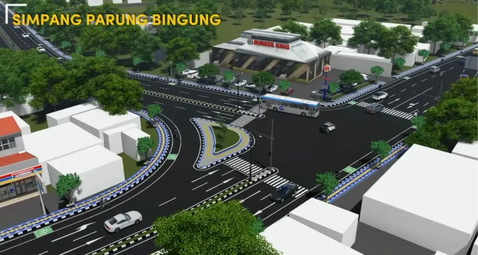Pelebaran Simpang Parung Bingung Depok Dimulai, 3 Alat Berat Dikerahkan