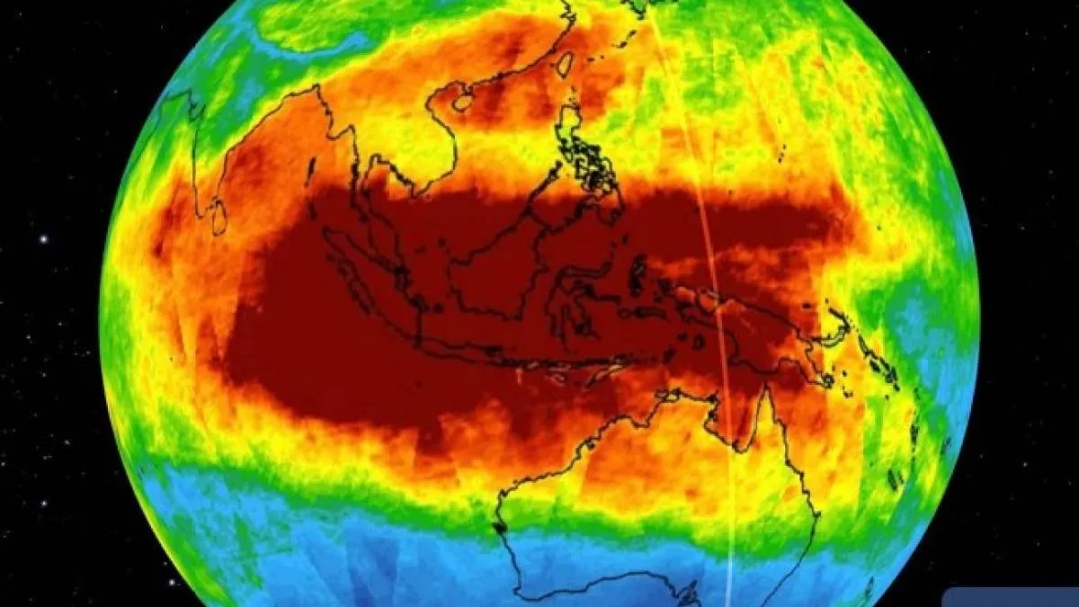 Citra NASA Tampilkan Karbon Monoksida Merah Pekat, Karhutla Indonesia Jadi Sorotan