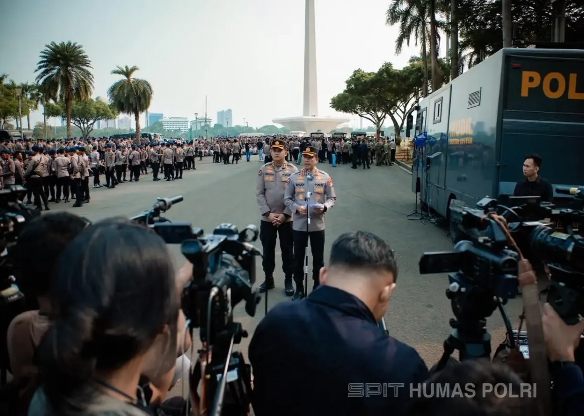 Dua Tahun Pemerintahan Prabowo, 9.505 Personel Gabungan Amankan Demo di Jakarta