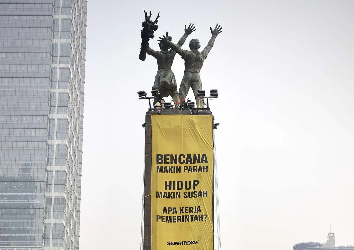 Aksi Greenpeace di Bundaran HI, Ini Respons Istana