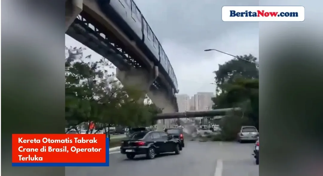Kereta Otomatis Tabrak Crane di Brasil, Penumpang Selamat