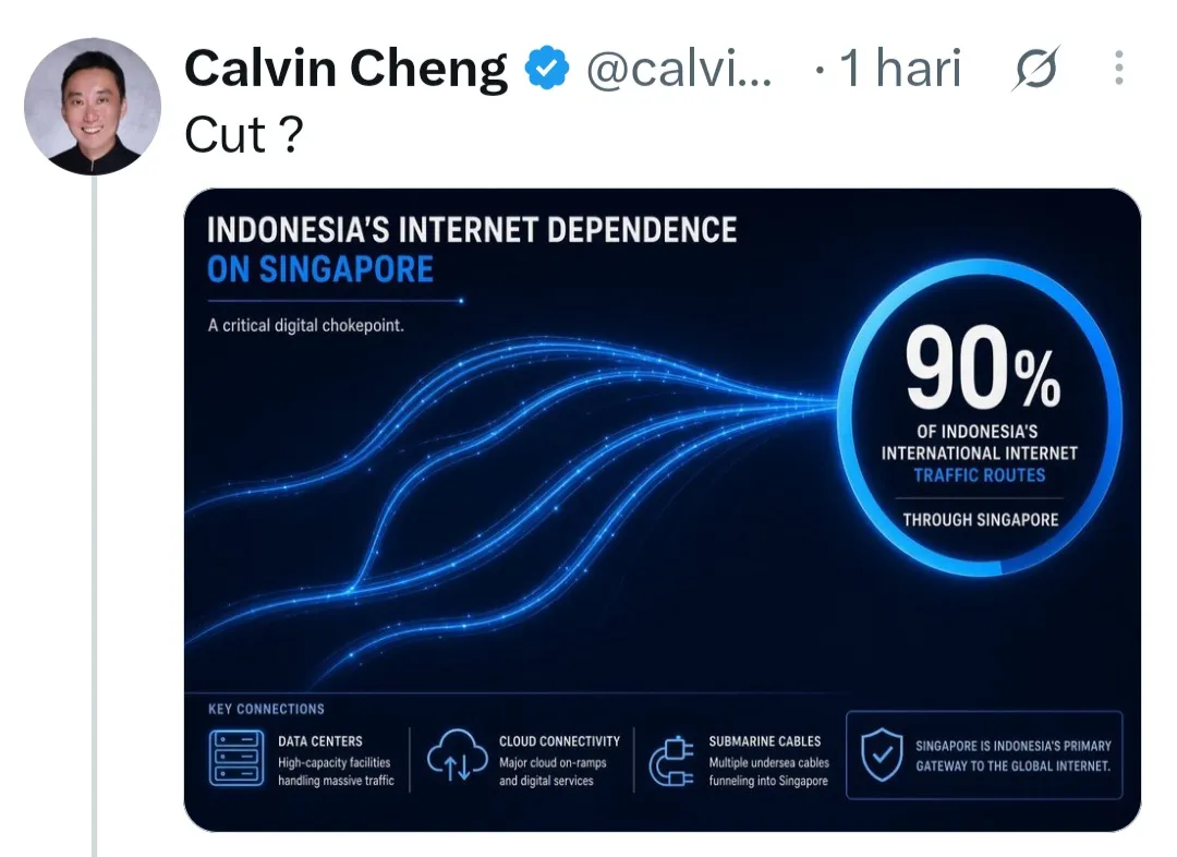 Bikin Panas! Politikus Singapura Bahas Potong Jalur Internet RI