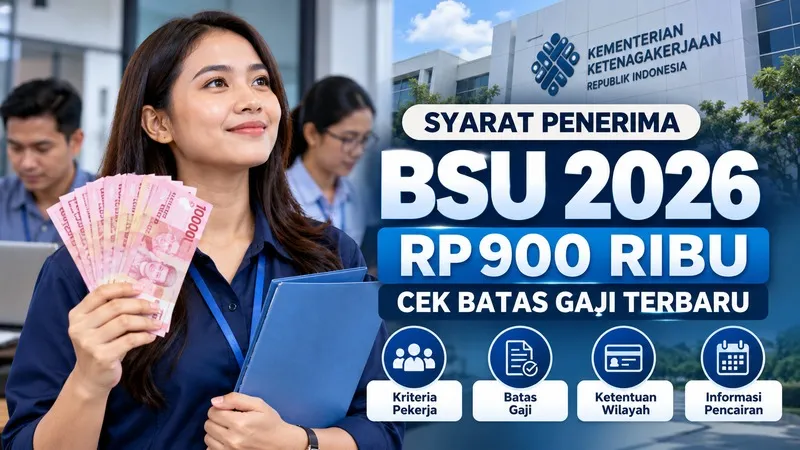Syarat Penerima BSU 2026 Rp900 Ribu, Cek Batas Gaji