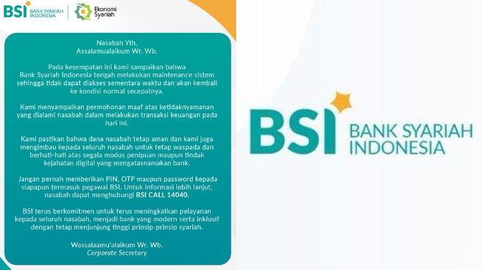 Kesalahan Layanan BSI, Bank Berikan Penjelasan dan Permintaan Maaf Kepada Nasabah