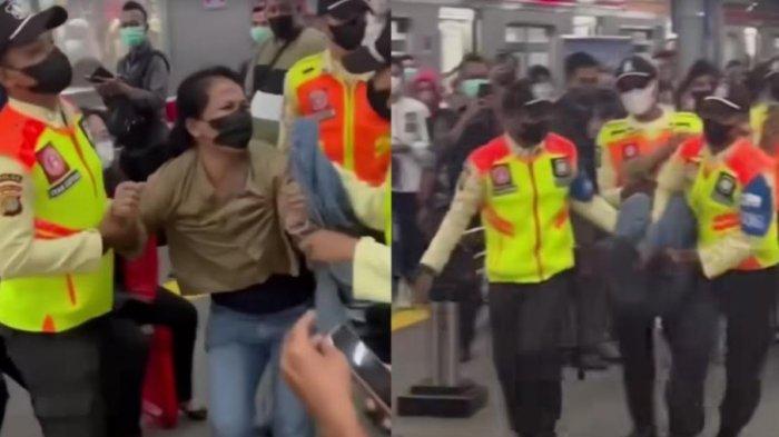 Viral Seorang Copet Wanita Tertangkap di Stasiun Tanah Abang