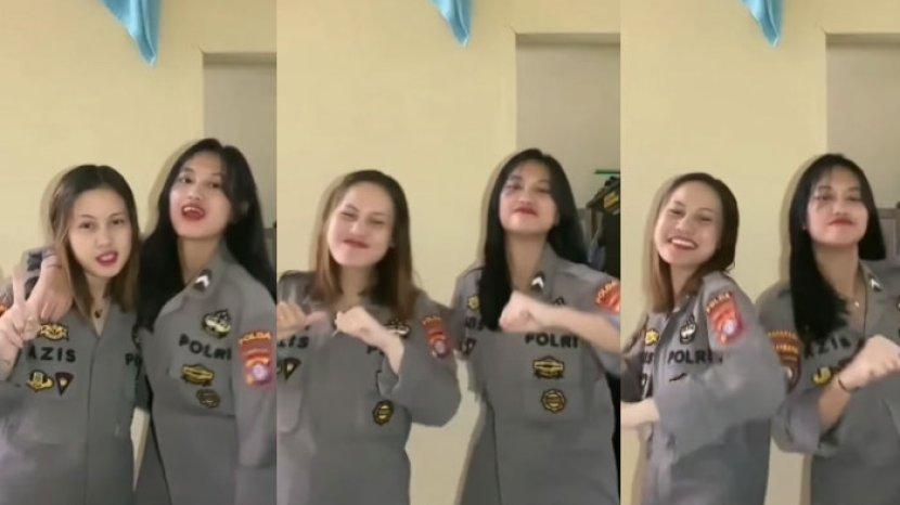 Viral 2 Wanita Joget Pakai Baju Polri Punya Teman Berujung Diusut Propam