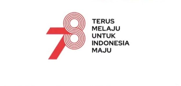 Logo HUT RI ke-78 dengan Tema Terus Melaju untuk Indonesia Maju
