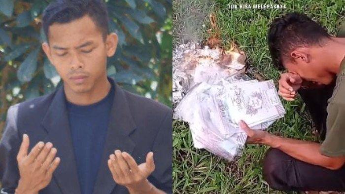 Video Viral Fahmi Husaeni Menangis Saat Membakar Undangan Pernikahan dengan Anggi Anggraeni