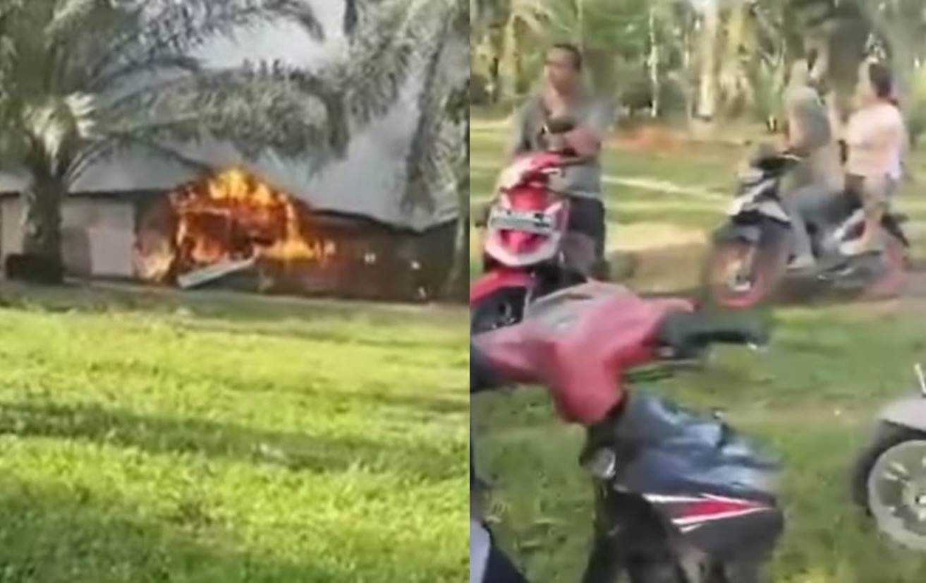 Viral Emak-emak Pemberani di Riau Bakar Warung Remang-remang Sarang Prostitusi