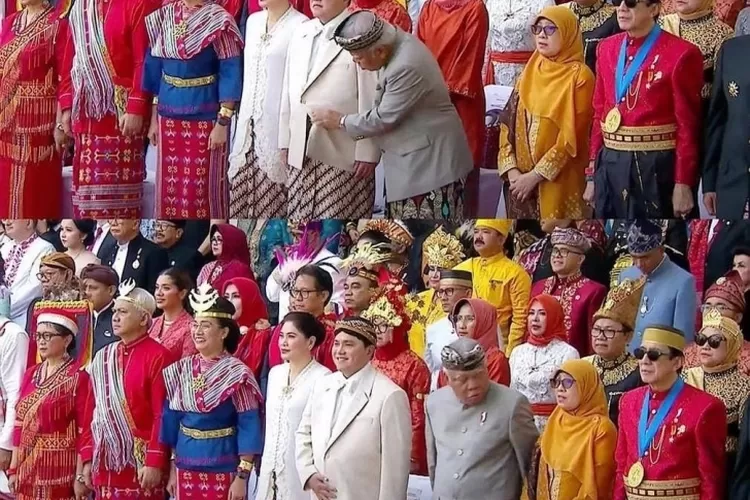 Viral Pak Bas 'Iseng' Cek Baju Erick Thohir Saat Upacara HUT ke-78 RI