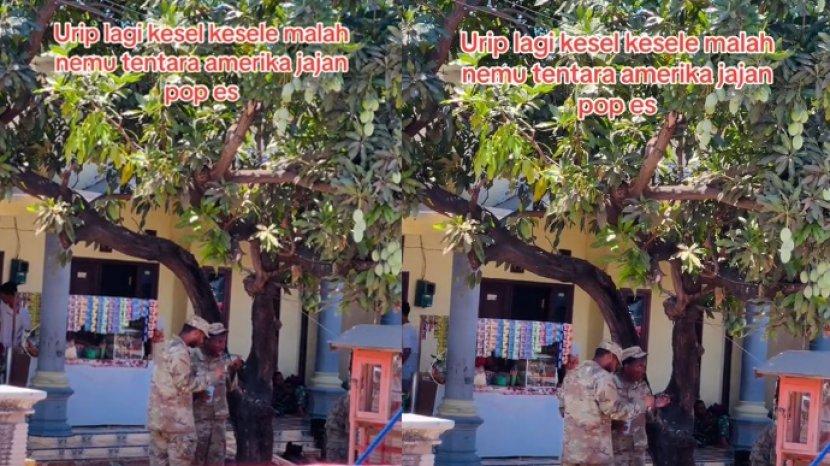 Viral! Dua Tentara Amerika Jajan Es di Warung Situbondo
