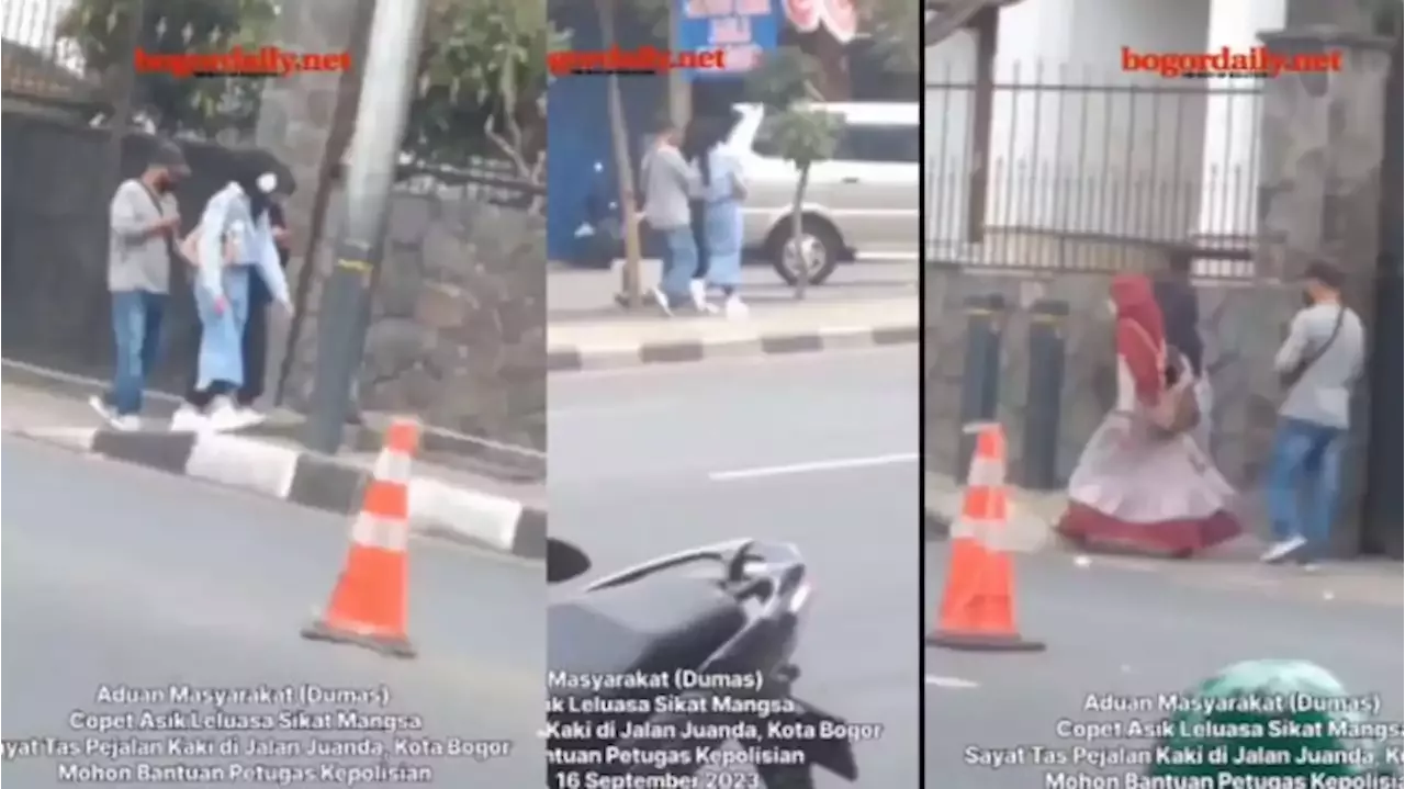 Rekaman Kamera Ungkap Aksi Copet di Jalan Juanda, Kota Bogor