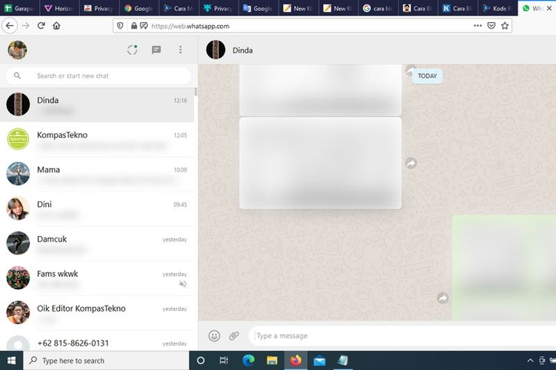 Begini Cara Menyamarkan Chating WhatsApp Web di Laptop Agar Tidak Dilihat Orang Lain