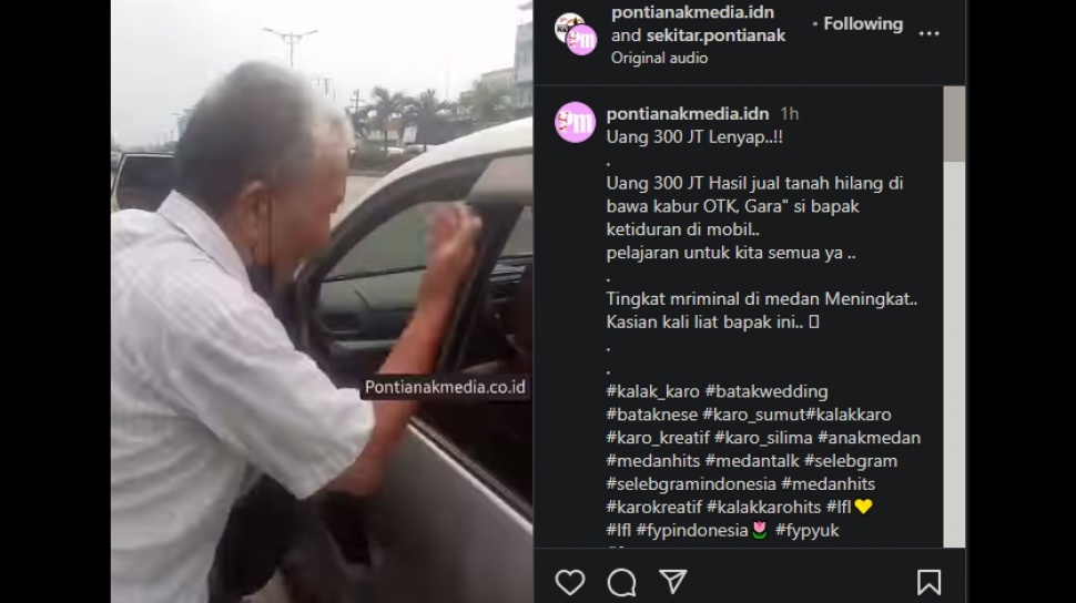 Sial! Ketiduran di Mobil, Uang Rp 300 Juta dari Penjualan Tanah Raib Dicuri