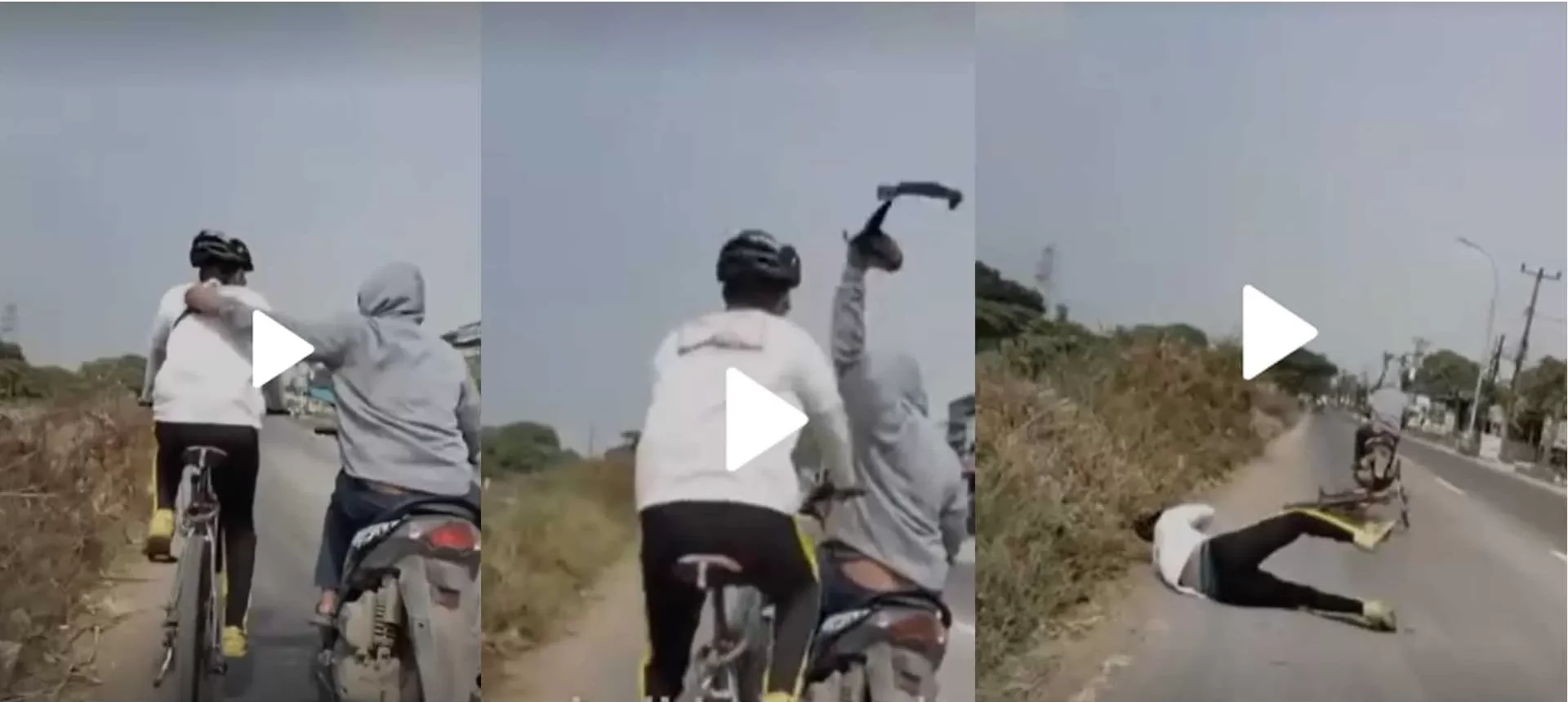 Viral Pesepeda di Bekasi Diambret sampai jatuh Tersungkur