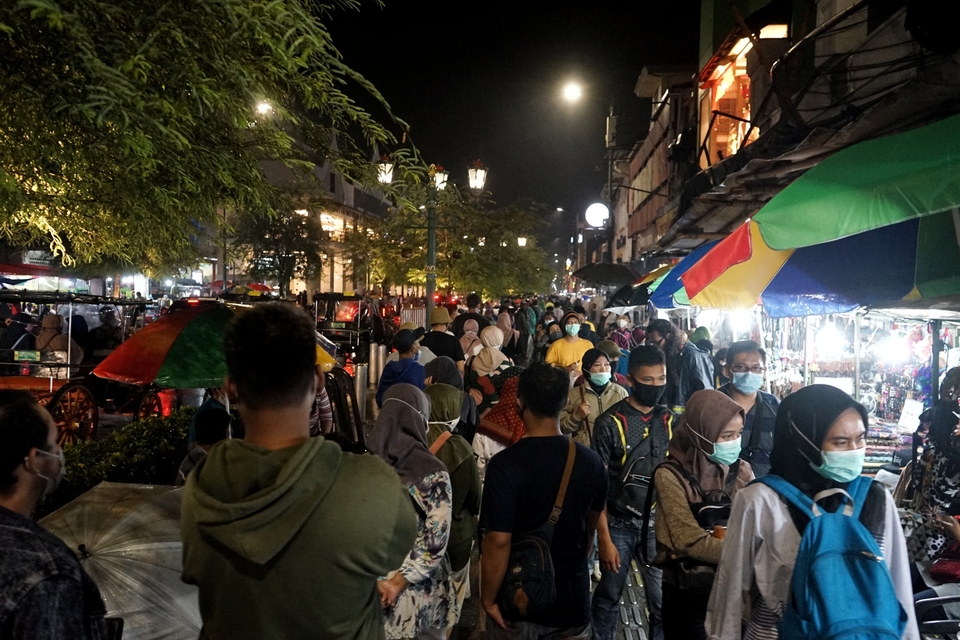 Libur Nataru Kawasan Wisata Malioboro Dipadati Pengunjung