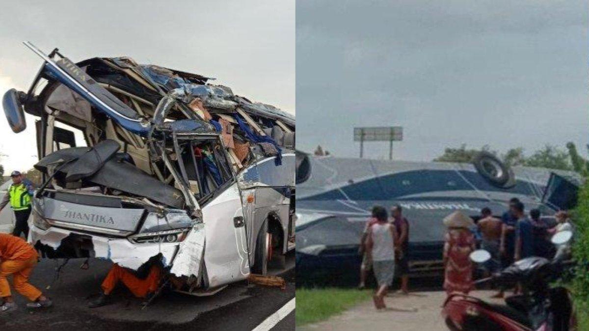 Bus Shantika Terjun dari Atas Tol Pemalang KM 320, 2 Orang Meninggal Dunia