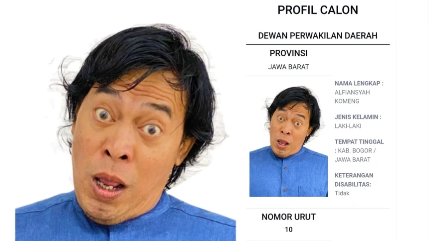 Foto Kocak Komeng Uhuuy di Surat Suara Pemilu 2024