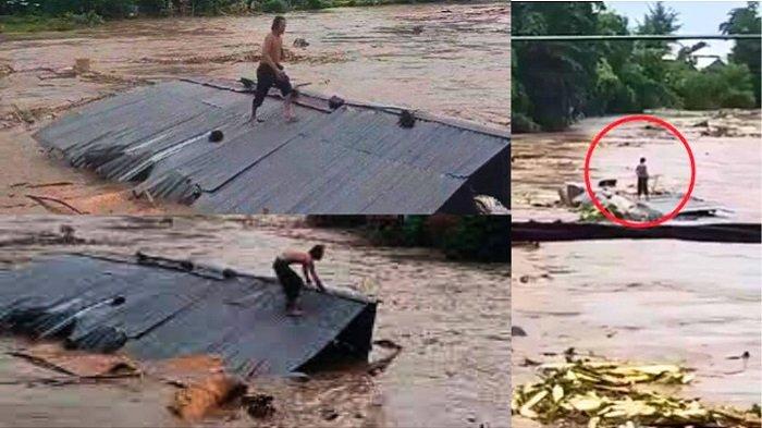 Demi Selamatkan Surat-surat Penting, Pria dan Rumahnya Terbawa Arus Banjir di NTB