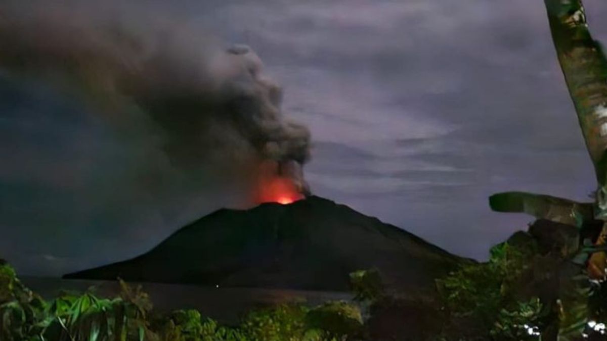 Gunung Ruang di Sitaro Sulut Erupsi Lagi, Status Dinaikan jadi Awas