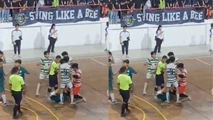 Sadis! Pertandingan Futsal Memanas, Kiper Nekat Injak Leher Pemain Lawan