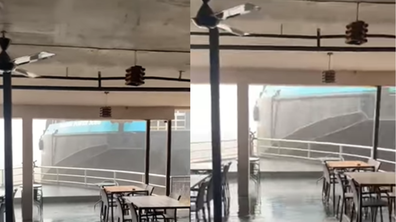 Viral Rekaman Kapal Tongkang Tabrak Kafe di Tepi Sungai Mahakam