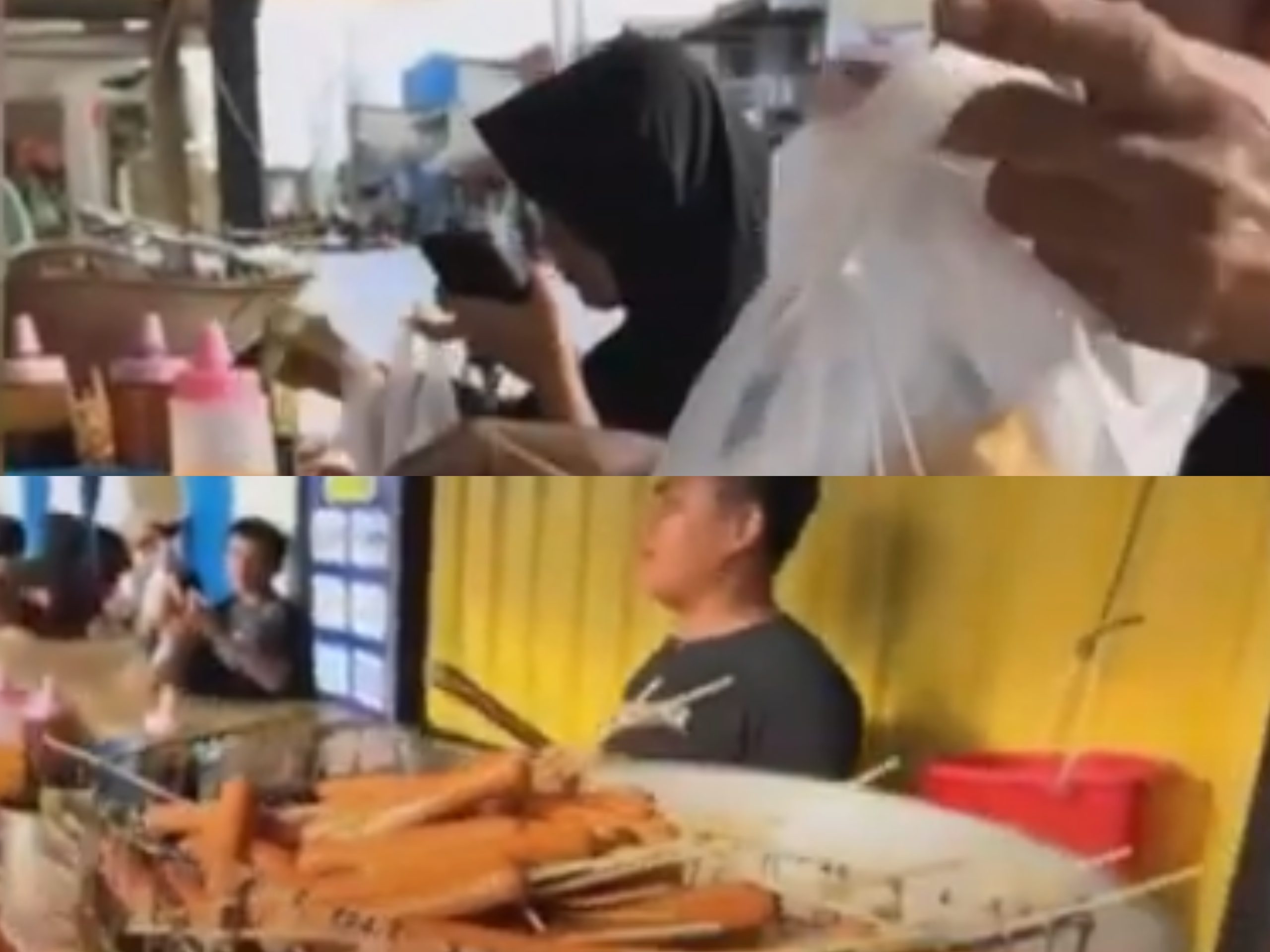 Viral Pedagang Gorengan Tetap Santai Jualan Meski Terendam Banjir