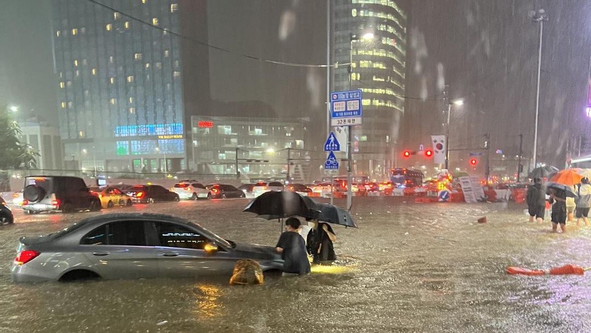 Banjir Korsel Lebih dari 5.000 Mengungsi, 4 Orang Tewas