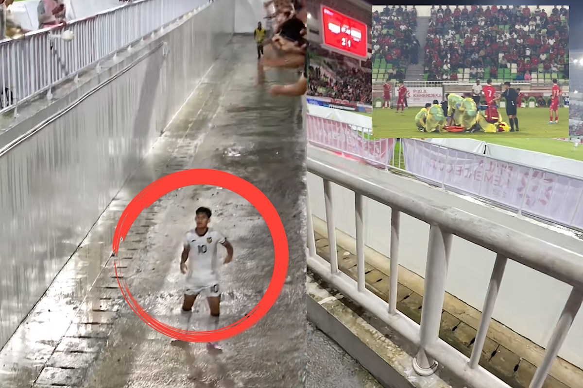 Viral Selebrasi Mierza Firjatullah Striker Timnas Indonesia U-17 Jatuh ke Parit