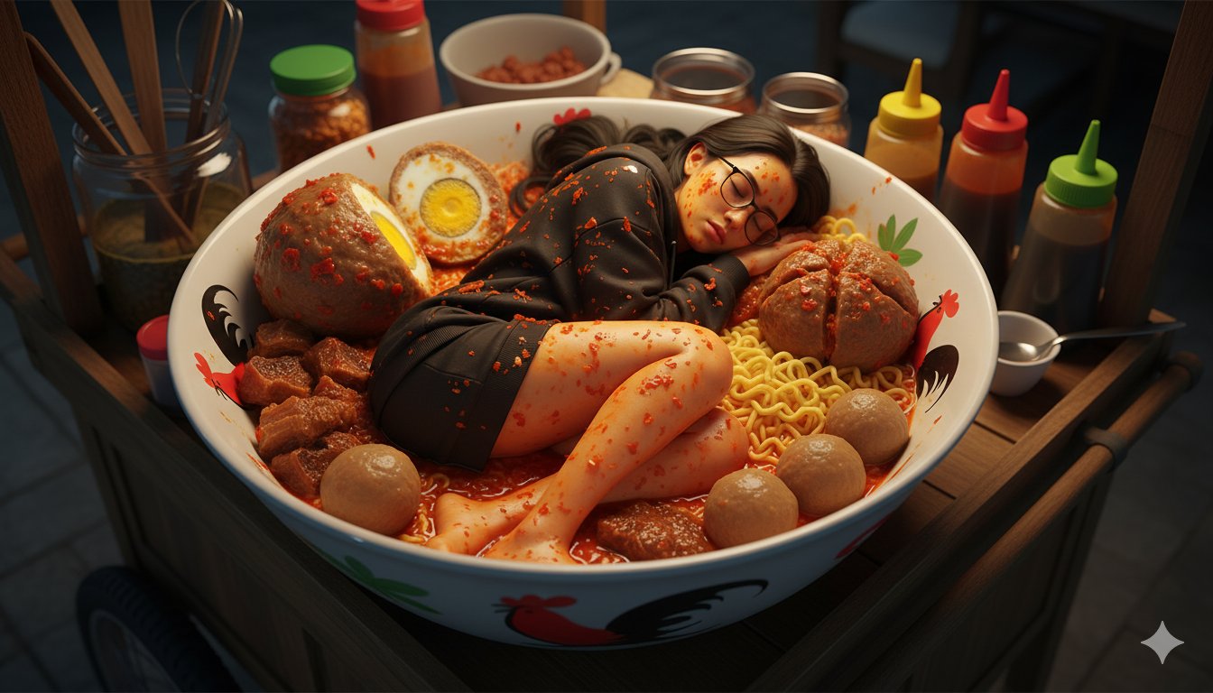 5 Prompt Gemini AI Bikin Foto Tidur di Atas Makanan