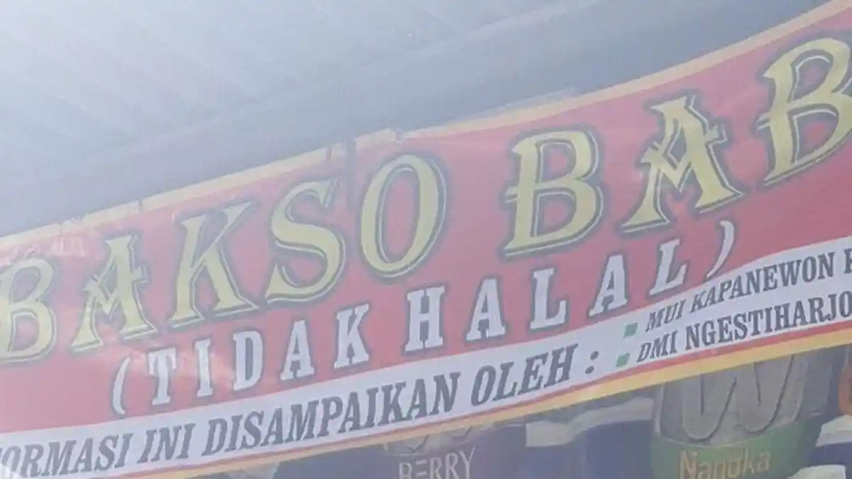 Viral Warung Bakso Babi di Bantul Pakai Spanduk 'Tidak Halal' Dewan Masjid