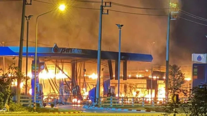 Teror Bom Meledak di 11 Pom Bensin Thailand Secara Bersamaan, 4 Orang Terluka