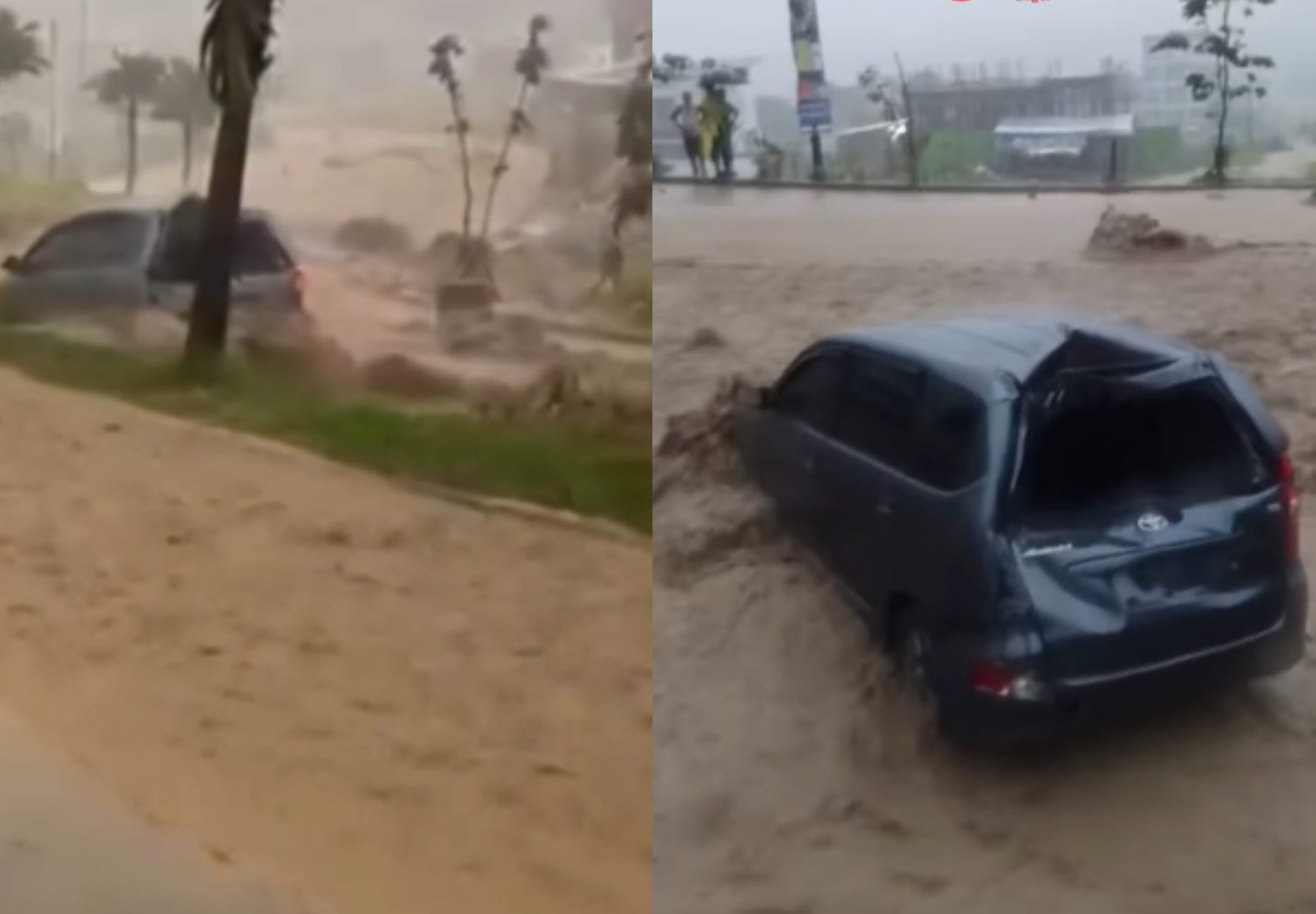 Banjir Terjang Sentul Bogor, Mobil Hanyut Terbawa Arus