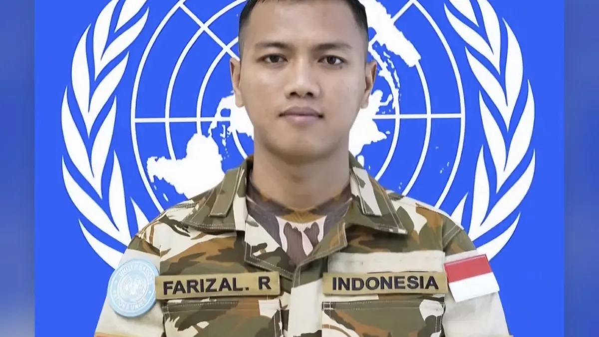 Prajurit TNI yang gugur di UNIFIL adalah Praka Farizal Rhomadhon