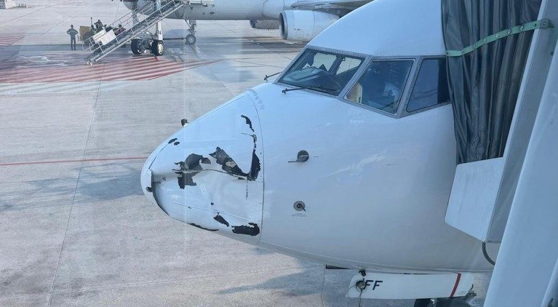 Viral Moncong Pesawat Garuda Indonesia Penyok Rute Jakarta–Pekanbaru