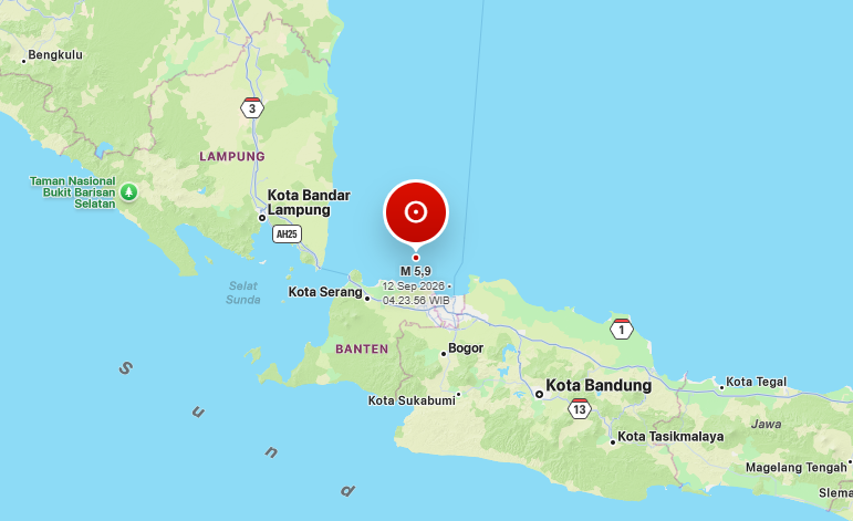 Gempa Magnitudo 5,9 Kepulauan Seribu, Getarannya Terasa hingga Sumatera