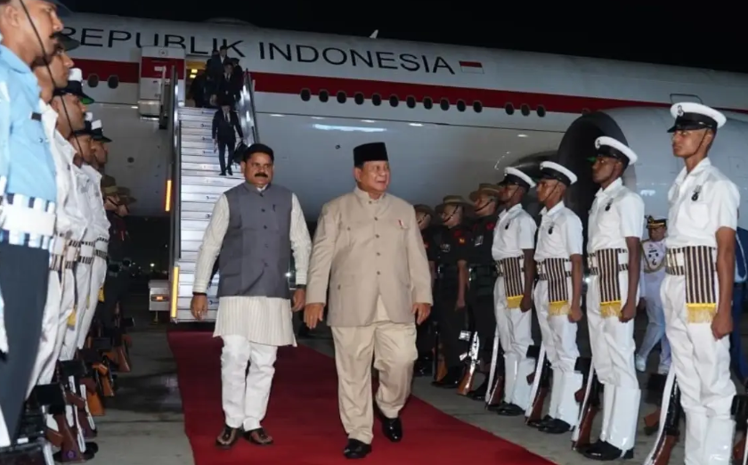 Presiden Prabowo Tiba di India, Siap Ikuti KTT BRICS ke-18