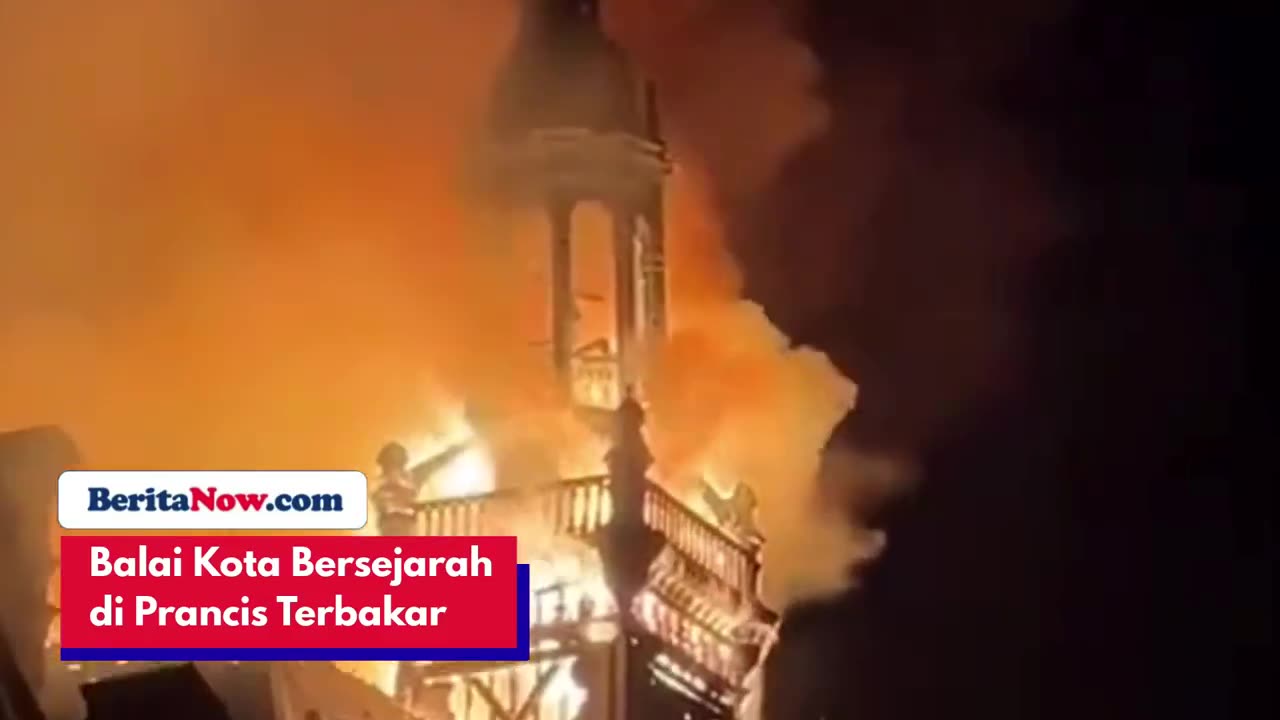 Balai Kota Bersejarah di Prancis Terbakar Saat Unjuk Rasa
