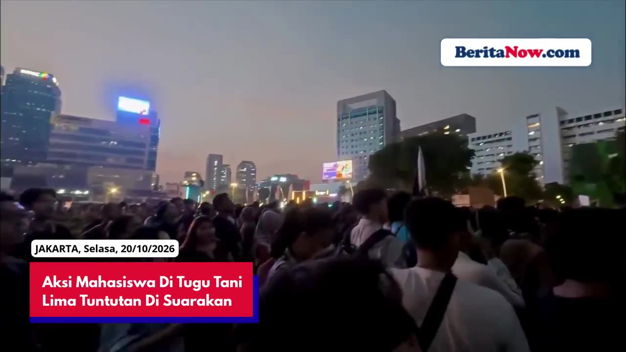 Aksi Mahasiswa Di Tugu Tani, Lima Tuntutan Untuk Prabowo-Gibran