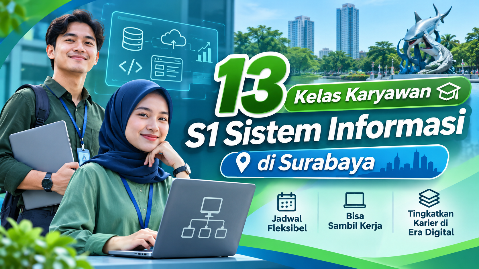 13 Kelas Karyawan S1 Sistem Informasi di Surabaya