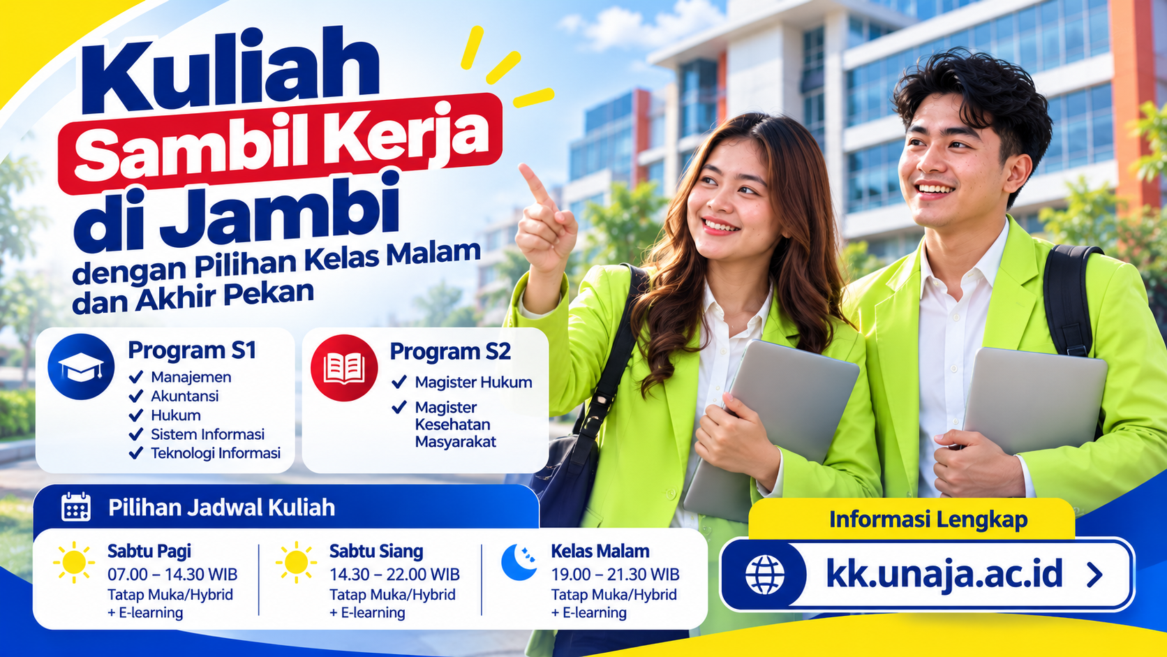 Kuliah Sambil Kerja di Jambi dengan Pilihan Kelas Malam dan Akhir Pekan