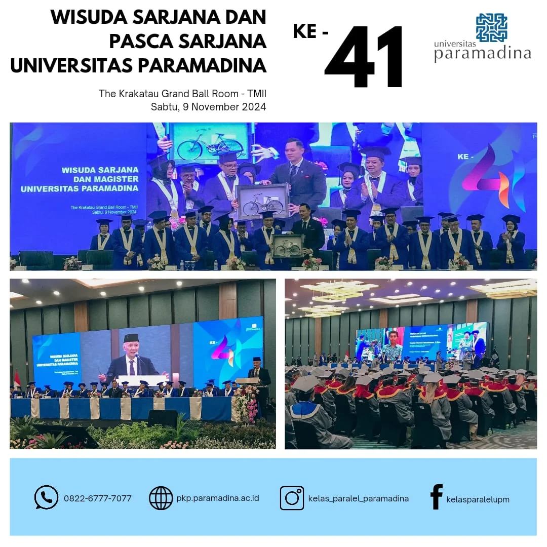 Wisuda Sarjana dan Pascasarjana Universitas Paramadina ke-41